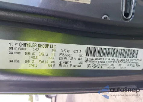 2012 Jeep Compass Latitude from USA, damaged, VIN 1C4NJDEB3CD588123